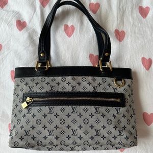 Louis Vuitton Lucille PM Canvas Navy Bag